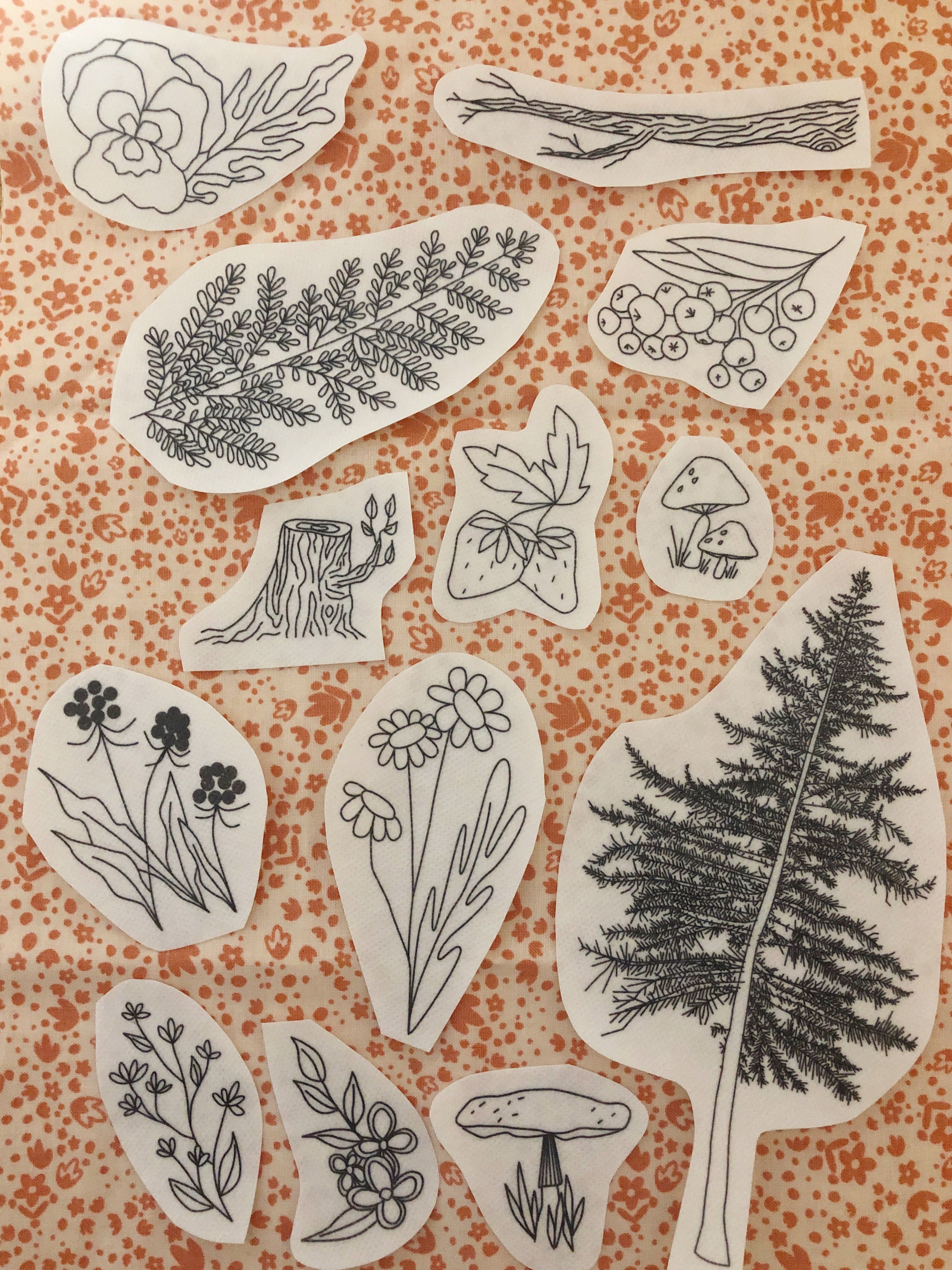 MCreativeJ Forest Forage - Peel Stick and Stitch Hand Embroidery Patterns